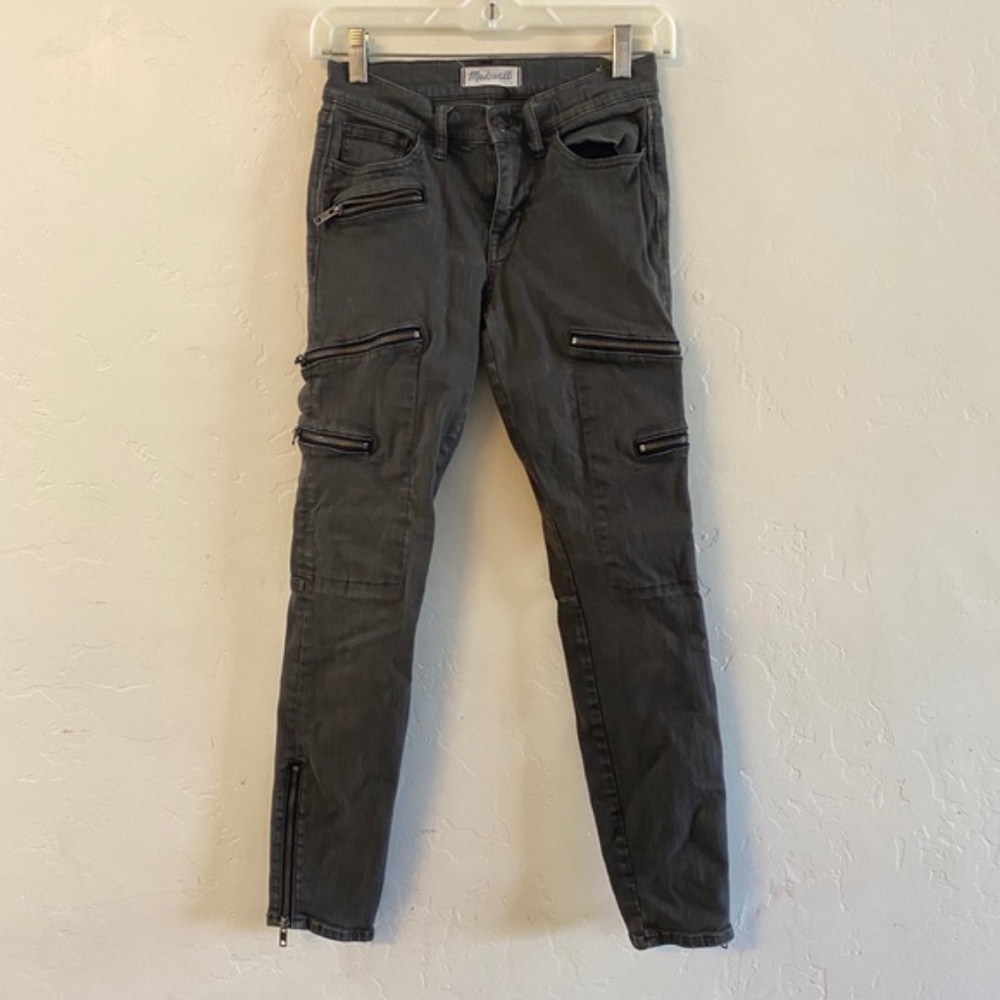 Madewell Gray Multi Zip Skinny Skinny Jeans Size 25